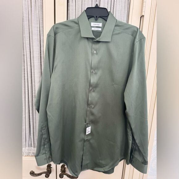 Calvin Klein slim fit non iron size 17/34/35 - Picture 1 of 6